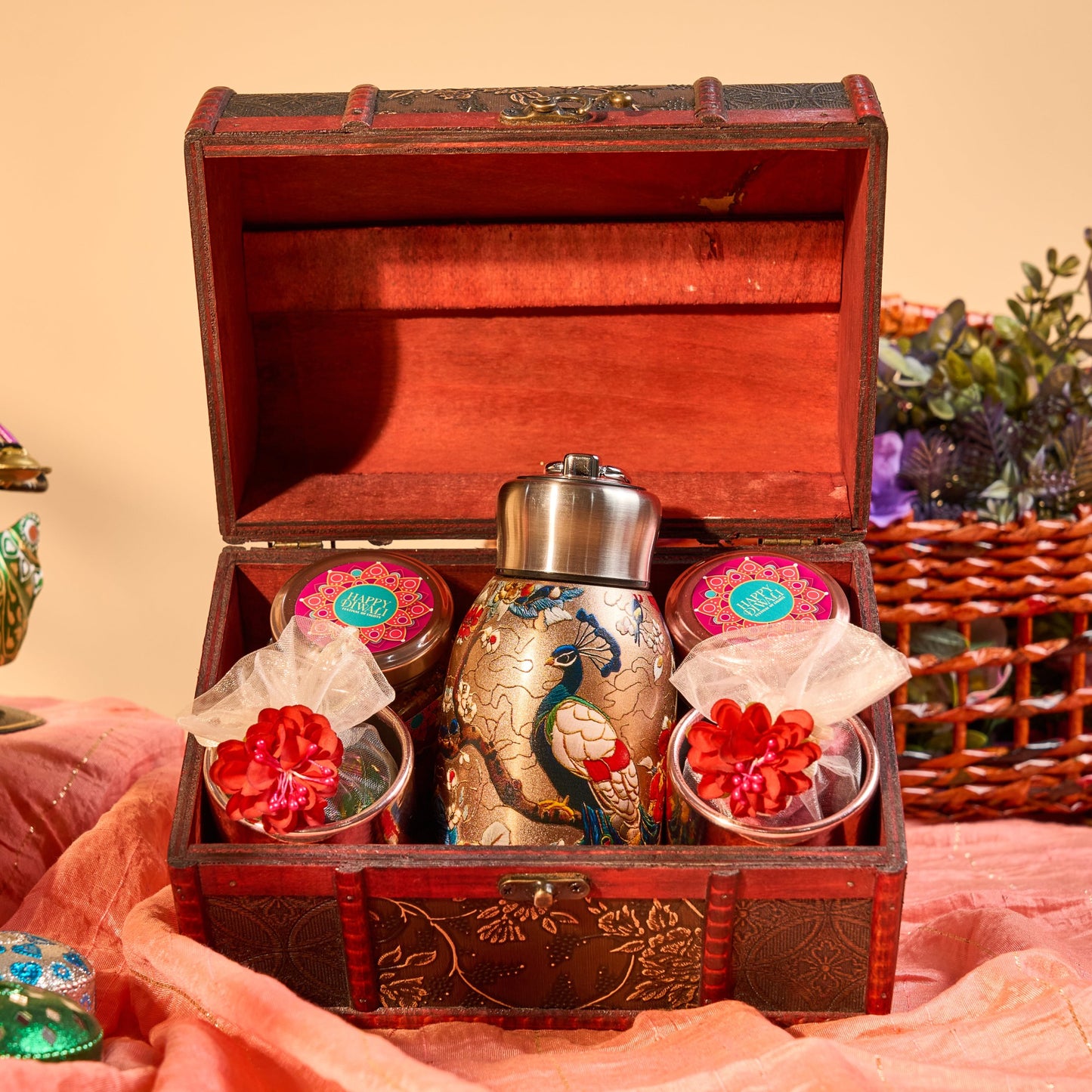 Regal Peacock Treasure Chest