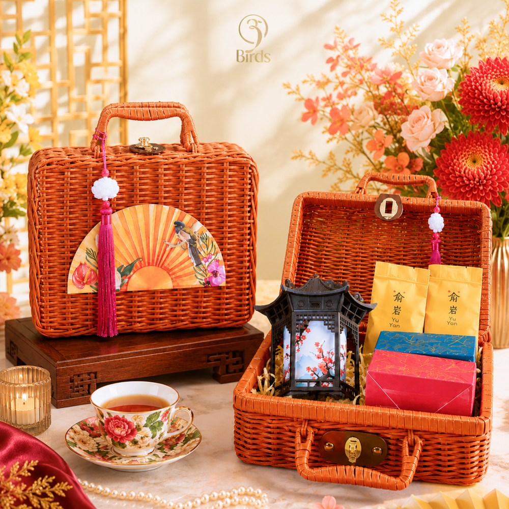 WOVEN MOON BASKET GIFT SET 藤织⽉满礼篮