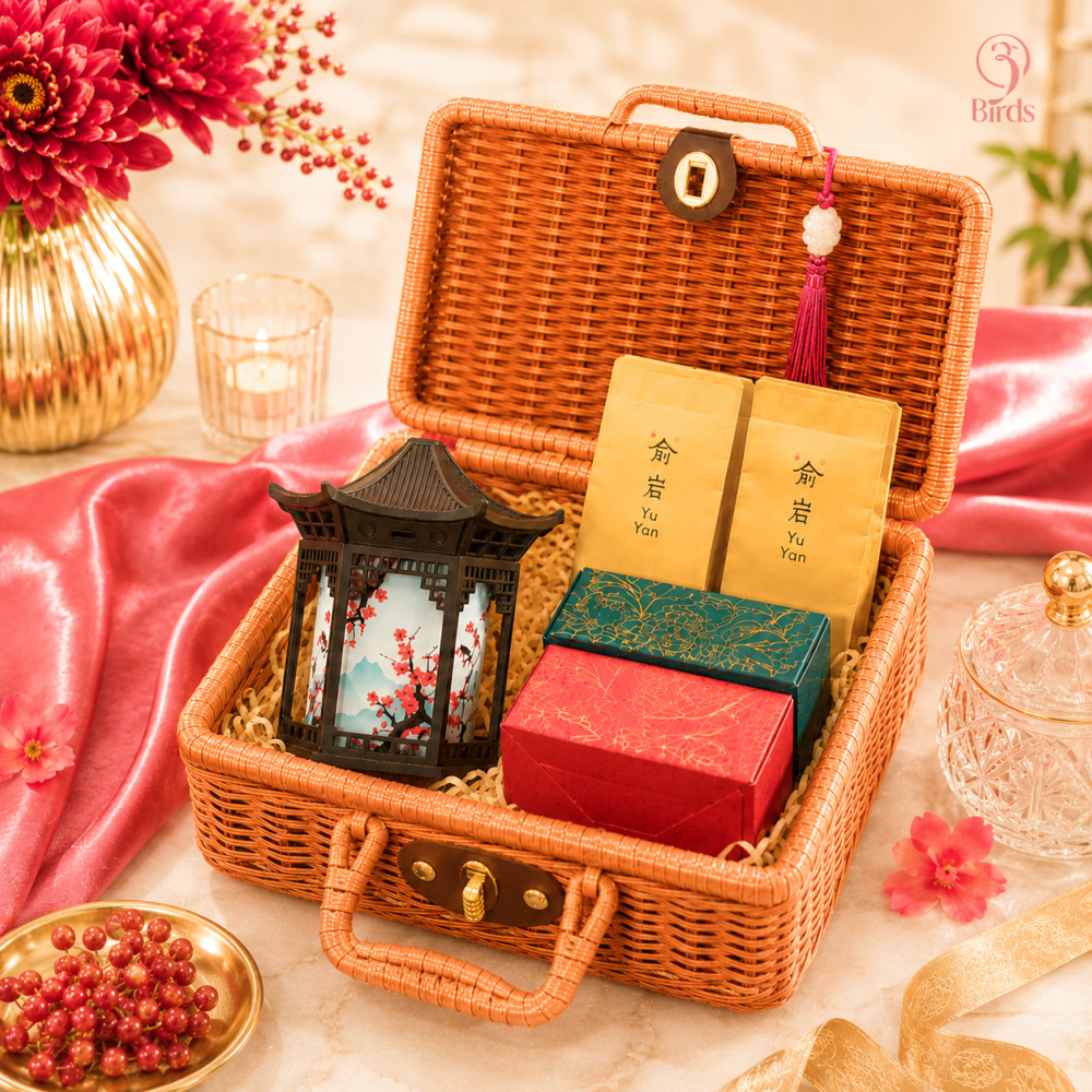 WOVEN MOON BASKET GIFT SET 藤织⽉满礼篮