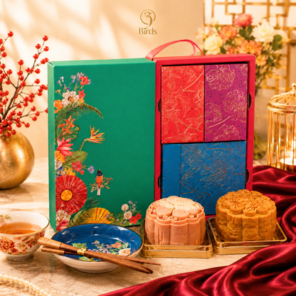 Emerald Blossom Mooncake Box 碧⽟花语⽉饼礼盒