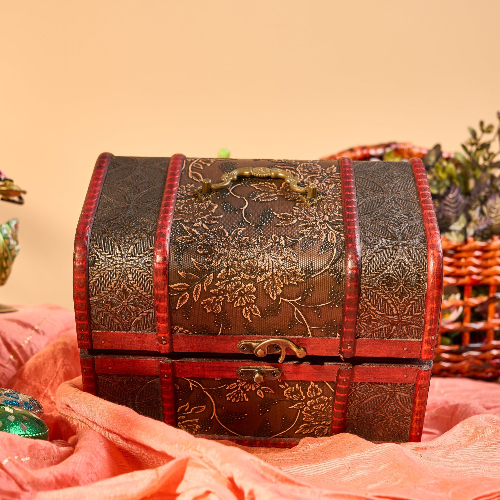Regal Peacock Treasure Chest