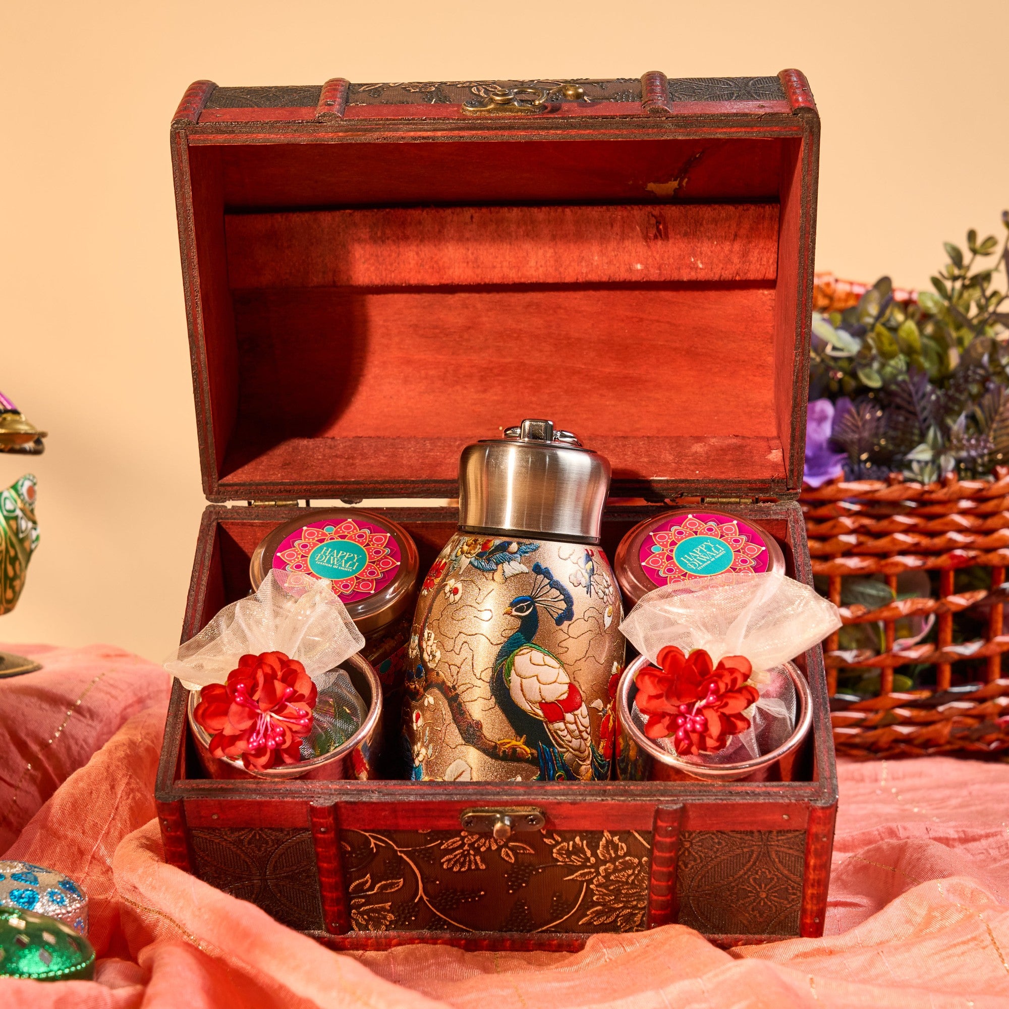 Regal Peacock Treasure Chest